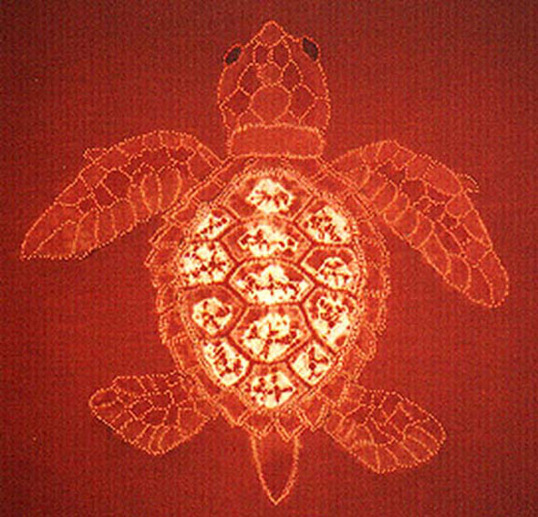 shibori, sea turtle, kame, umigame, turtle, hira nui shibori, natural dye, natural dyeing, kusakizome, butterfly, silk shibori, japanese shibori, indigo dyeing, shiborizome, textile, hemp textile, resist shibori, traditional shibori